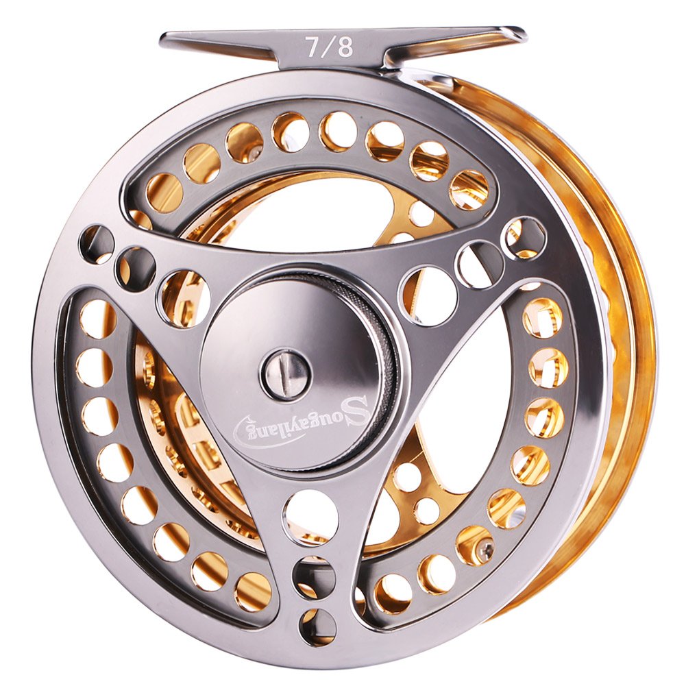 Fly Fishing Reel Large Arbor 2+1 BB with CNC-machined Aluminum Alloy Body and Spool in Fly Reel Sizes 5/6