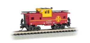 bachmann wide vision n scale caboose, prototypical red