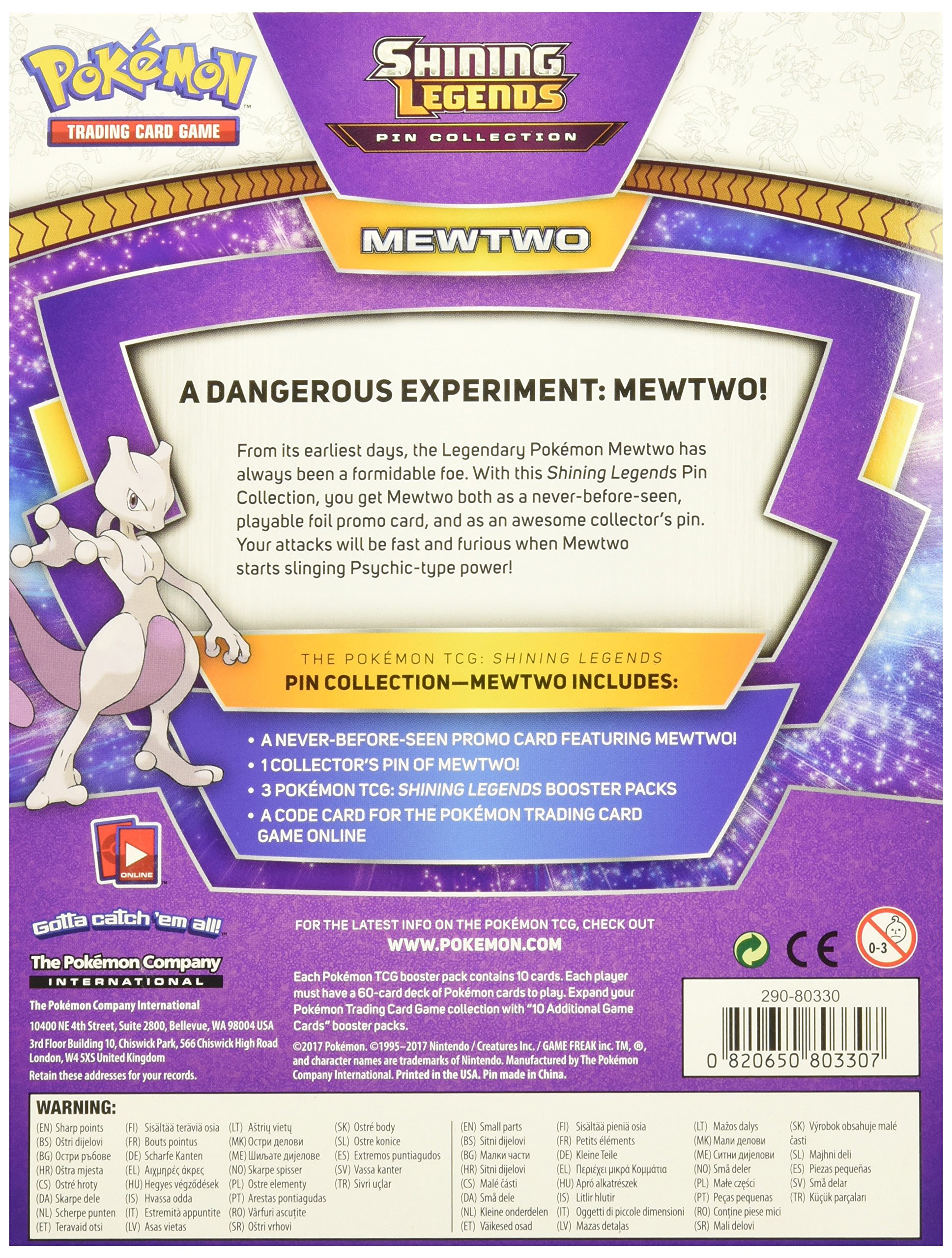 Pokemon Shining Legends Mewtwo Collectible Cards