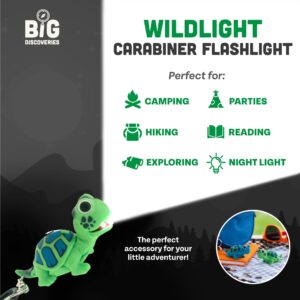 Big Discoveries WildLight Animal Carabiner Flashlight - Fun Mini Keychain Flash Lights for Kids, Nurses, Camping