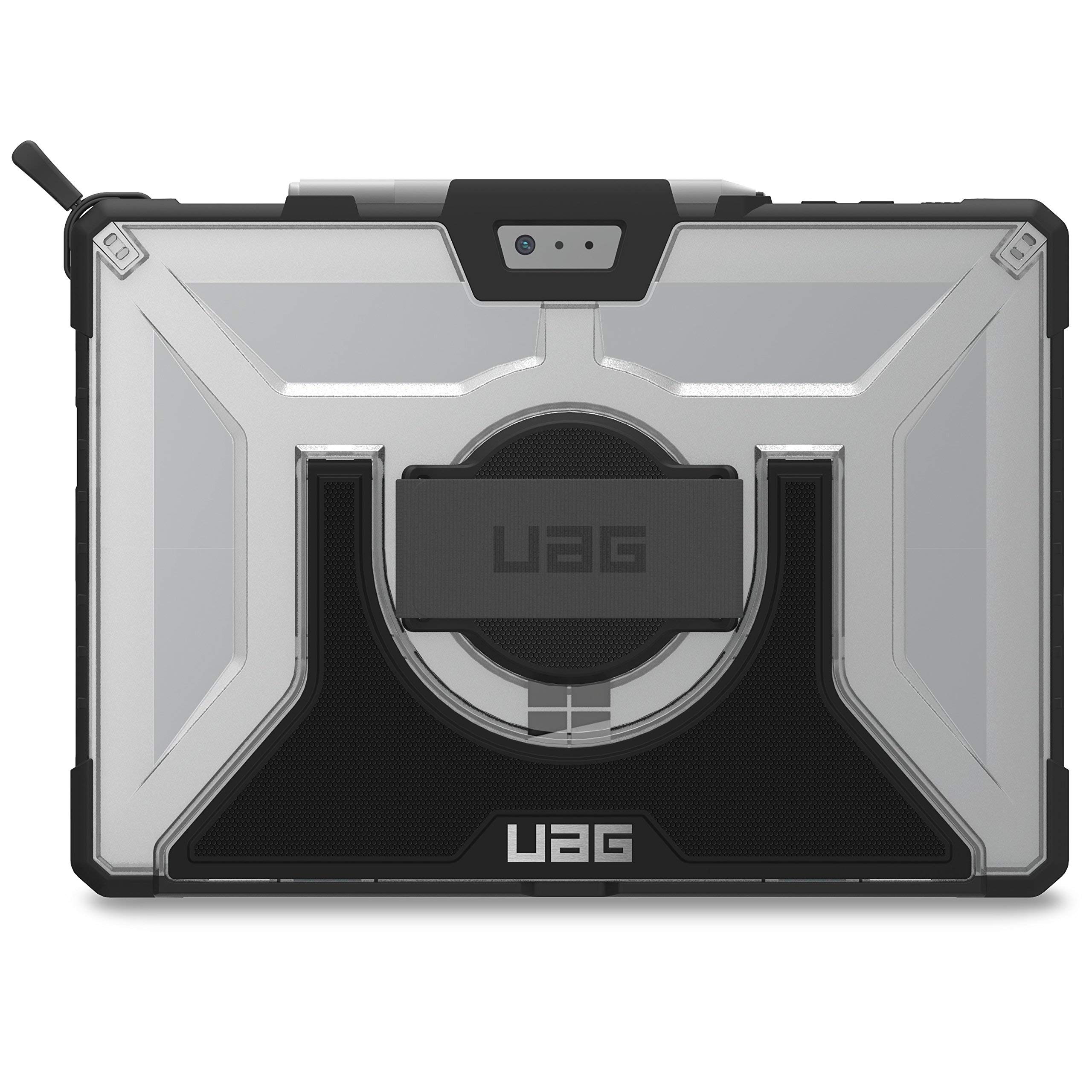 URBAN ARMOR GEAR UAG Designed for Microsoft Surface Pro 7 Plus/Pro 7/Pro 6/Pro 5 (LTE)/Pro 4 Case Plasma w/Hand Strap & Shoulder Strap Feather-Light Rugged Military Graded Protective Cover Ice