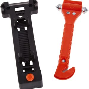 Amazon Basics Emergency Seat Belt Cutter and Window Hammer Tool, Car Accessories, 2 Pack, SW-835