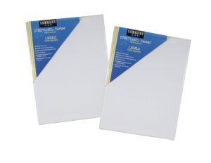 sargent art value pack 9 x 12 inch stretched canvas pack of 2, white, 2 piece