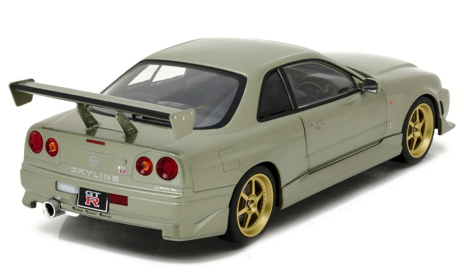 NEW 1:18 GREENLIGHT ARTISAN COLLECTION - GREEN 1999 NISSAN SKYLINE GT-R (R34) Diecast Model Car By Greenlight