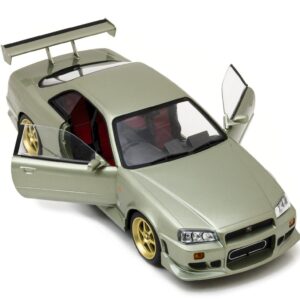 NEW 1:18 GREENLIGHT ARTISAN COLLECTION - GREEN 1999 NISSAN SKYLINE GT-R (R34) Diecast Model Car By Greenlight