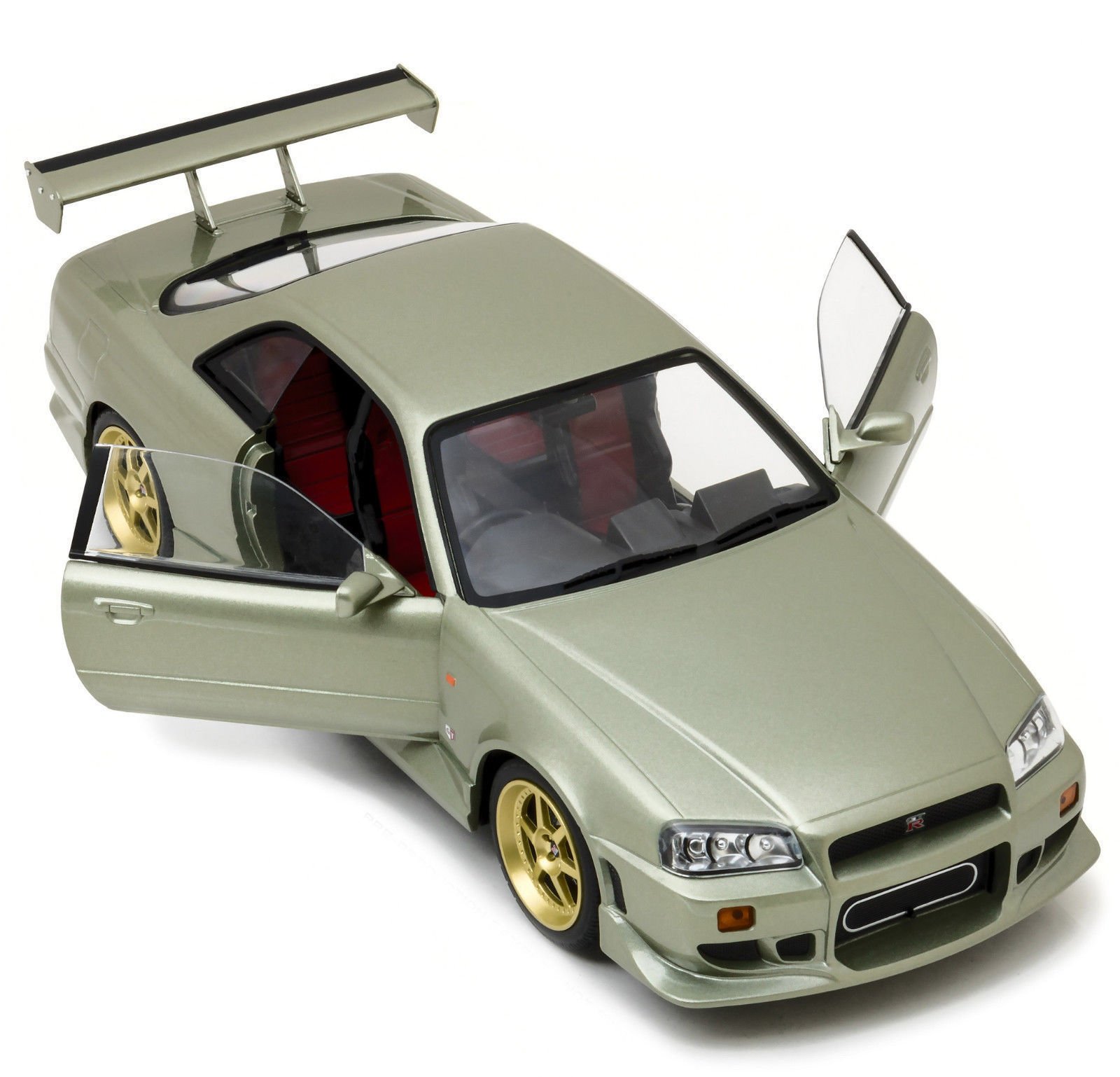 NEW 1:18 GREENLIGHT ARTISAN COLLECTION - GREEN 1999 NISSAN SKYLINE GT-R (R34) Diecast Model Car By Greenlight