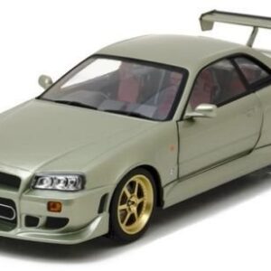 NEW 1:18 GREENLIGHT ARTISAN COLLECTION - GREEN 1999 NISSAN SKYLINE GT-R (R34) Diecast Model Car By Greenlight