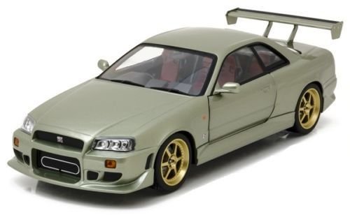 NEW 1:18 GREENLIGHT ARTISAN COLLECTION - GREEN 1999 NISSAN SKYLINE GT-R (R34) Diecast Model Car By Greenlight