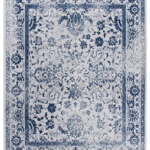 SAFAVIEH Adirondack Collection Area Rug - 8' x 10', Grey & Navy, Oriental Distressed Design, Non-Shedding & Easy Care, Ideal for High Traffic Areas in Living Room, Bedroom (ADR109P)