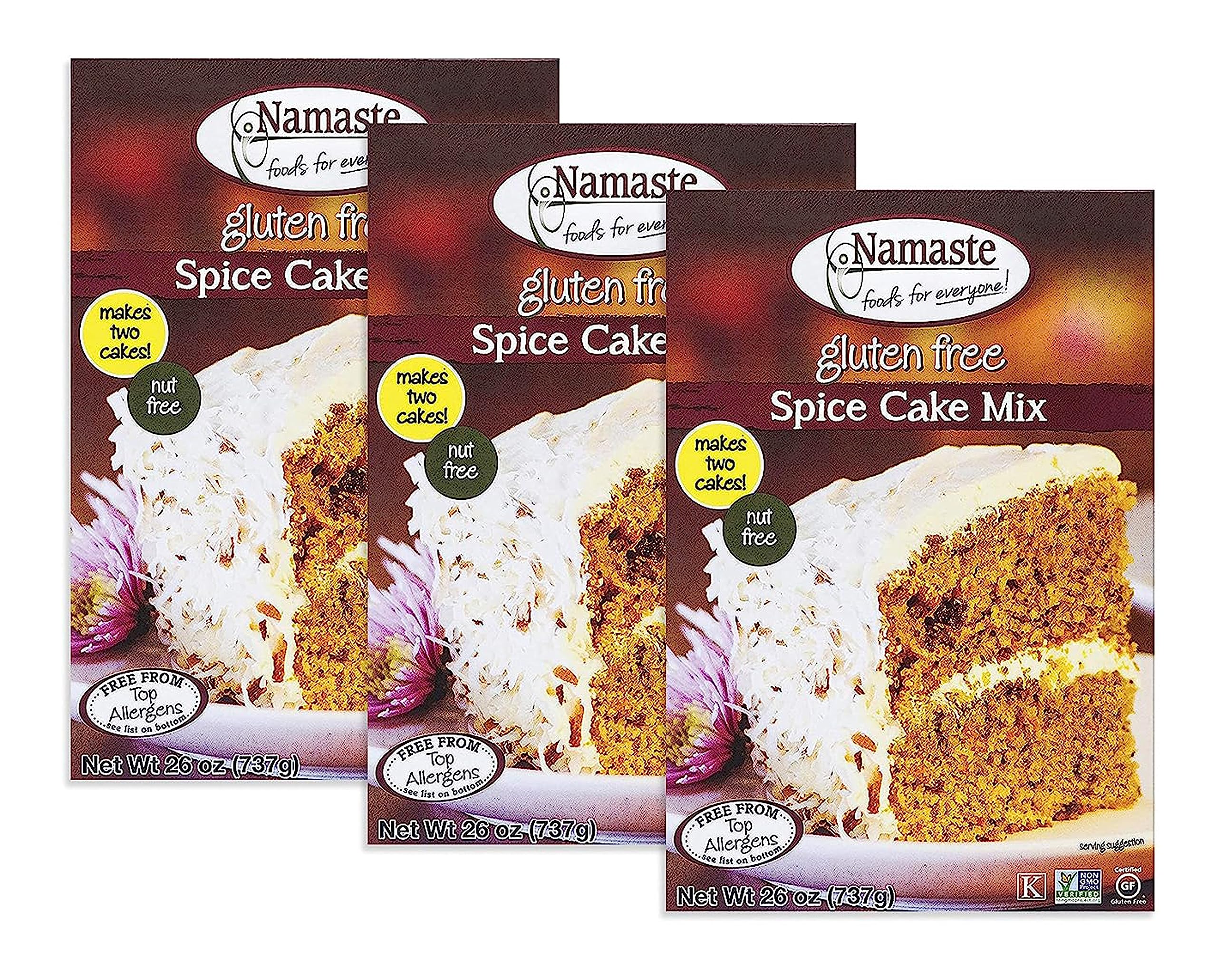 Namaste Foods, Gluten Free Spice Cake Mix, 26-Ounce Bags (Pack of 3)