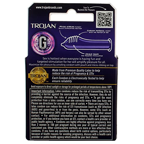 Trojan Pleasure Pack Lubricated Premium Latex Condoms - 3 ct, Pack of 2