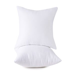 homesjun set of 2, cotton cover decorative throw pillow insert, square, 18x18 inch