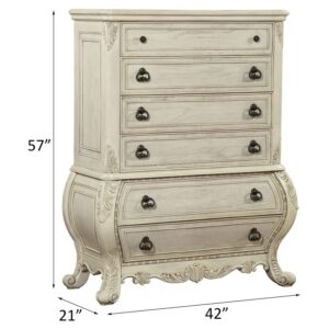 Acme Ragenardus Wood Bombay Chest Antique White