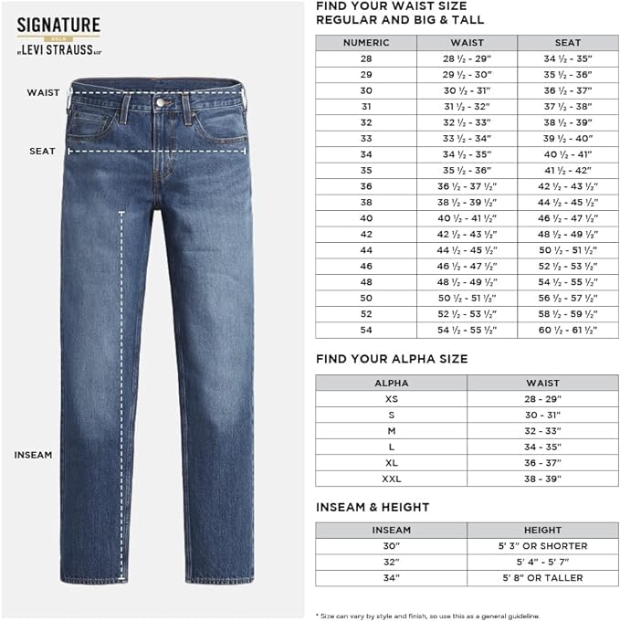 Signature by Levi Strauss & Co. Gold Men's Bootcut Fit Jeans, Headlands, 38W x 32L