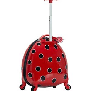 Rockland Jr. Kids' My First Hardside Spinner Luggage, Telescoping Handles, Ladybug, Carry-On 19-Inch