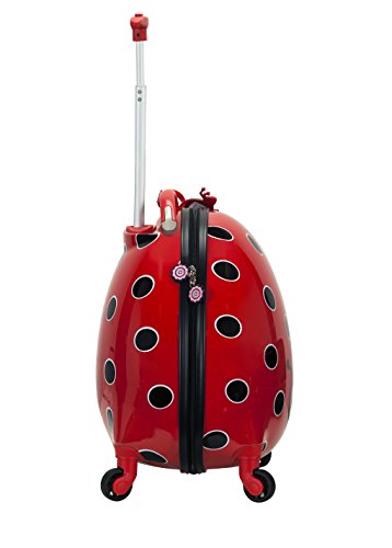 Rockland Jr. Kids' My First Hardside Spinner Luggage, Telescoping Handles, Ladybug, Carry-On 19-Inch