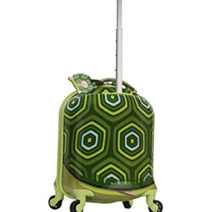 Rockland Jr. Kids' My First Hardside Spinner Luggage, Turtle, Carry-On 19-Inch, Telescoping Handles