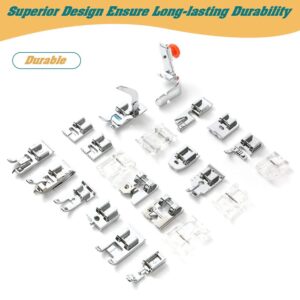 Aiskaer 48Pcs Sewing Machine Presser Feet Sewing Foot Set for Brother, Babylock, Singer, Janome, Elna, Toyota, New Home, Simplicity, Kenmore