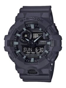 casio men's xl series g-shock quartz 200m wr shock resistant resin color: matte grey (model ga-700uc-8acr)