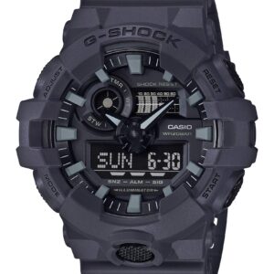 Casio Men's XL Series G-Shock Quartz 200M WR Shock Resistant Resin Color: Matte Grey (Model GA-700UC-8ACR)