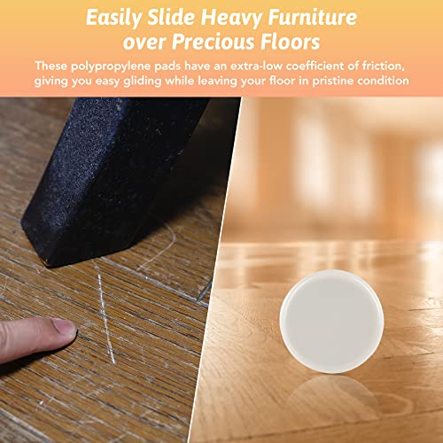 CO-Z Furniture Sliders - 16 Pack, 3 1/2" Reusable Furniture Sliders for Carpet, Heavy-Duty Furniture Gliders Movers for Hardwood Floors, Plastic Moving Pads for Heavy Furniture, Floor Protectors