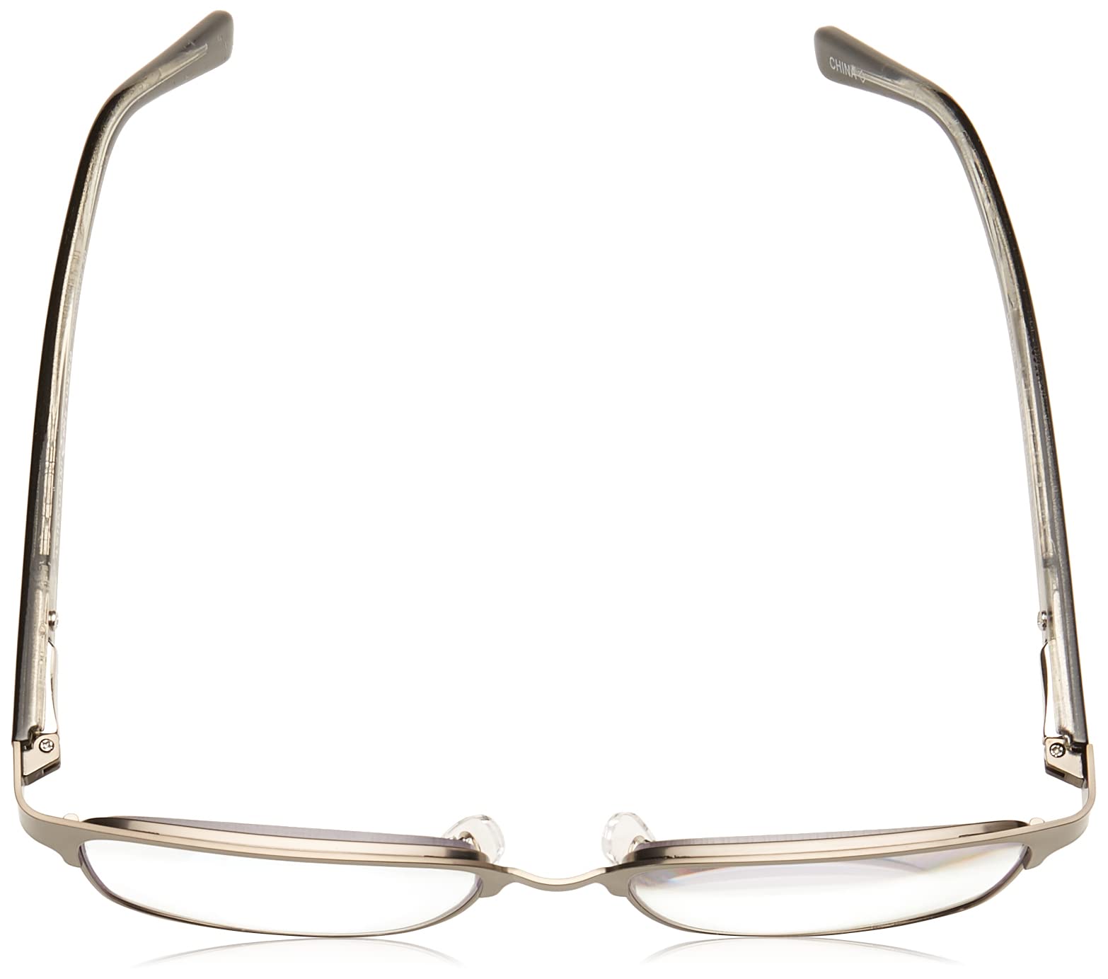 Foster Grant Men's Donovan Square Reading Glasses, Gunmetal/Transparent, 53 mm, +1.00