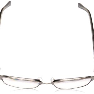 Foster Grant Men's Donovan Square Reading Glasses, Gunmetal/Transparent, 53 mm, +1.00