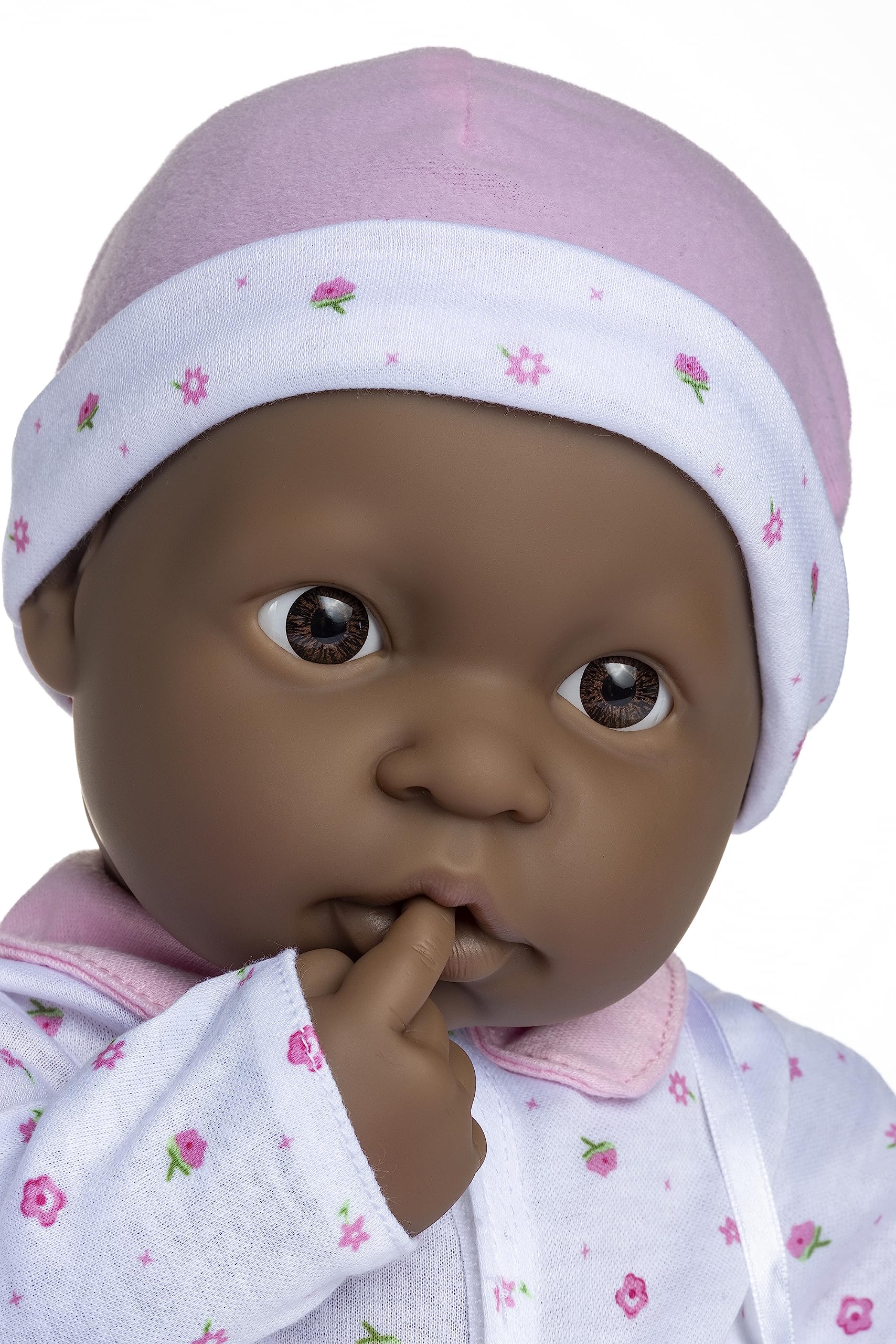 JC Toys - La Baby | African American 20-inch Large Soft Body Baby Doll | Washable | Removable Pink Outfit w/ Hat and Pacifier | For Children 2 Years +