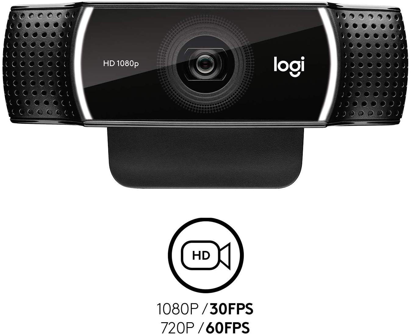 Logitech C922x Pro Stream Webcam 1080p HD Camera for Streaming and Recording at 60 FPS Background Replacement Technology (Renewed)