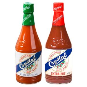 crystal, hot sauce and extra hot sauce combo, 6 ounce bottle (pack of 2)