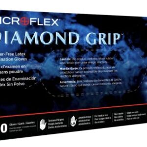 Microflex MF-300-XL Extra Large Diamond Grip Latex Gloves 100 Count