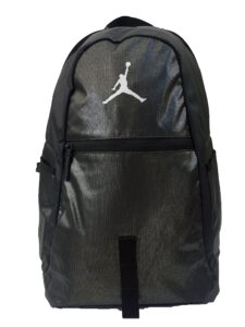 nike michael jordan air jumpman backpack bookbag, black/silver laptop storage