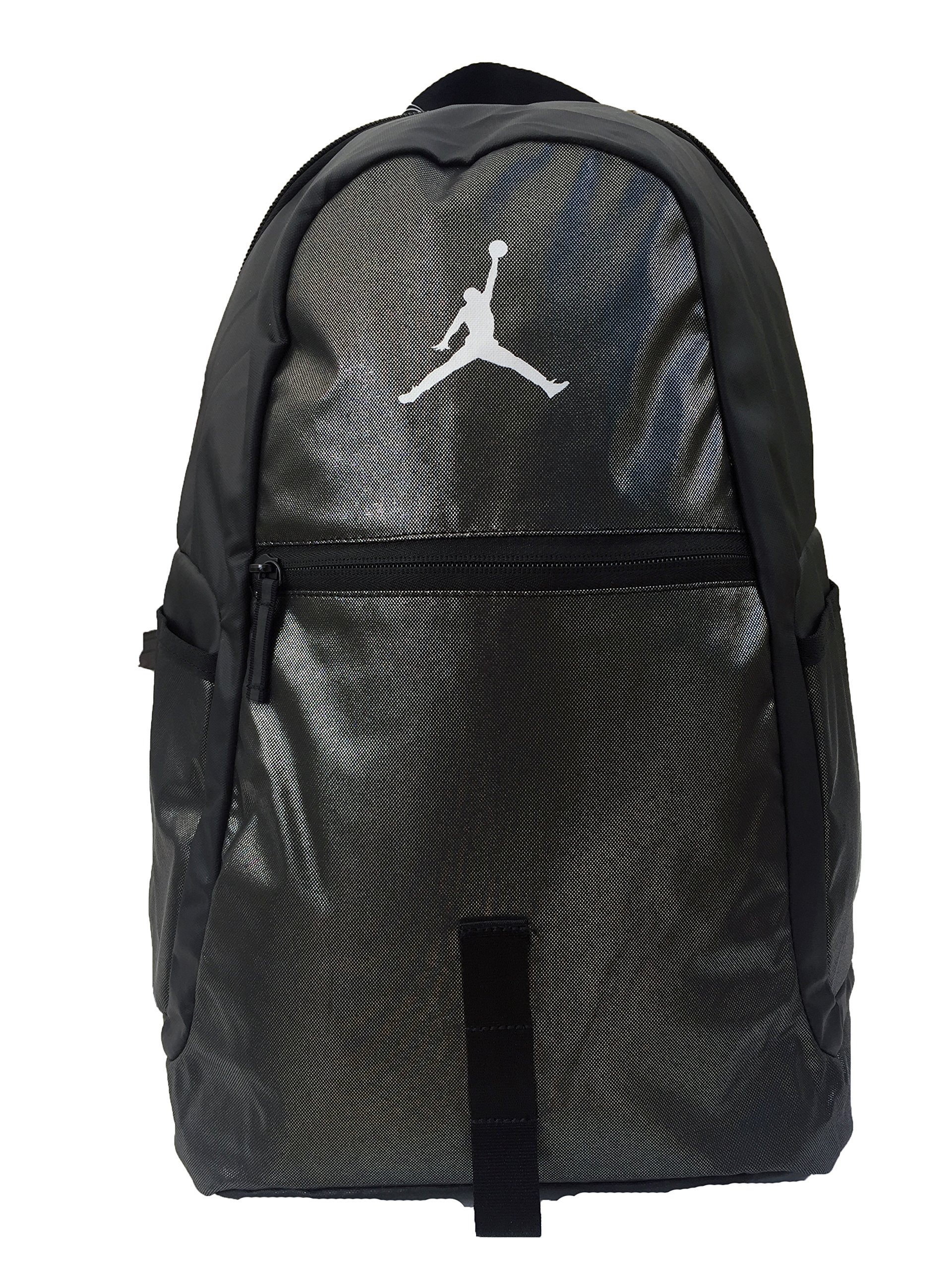 Nike Michael Jordan Air Jumpman Backpack Bookbag, BLACK/SILVER LAPTOP STORAGE