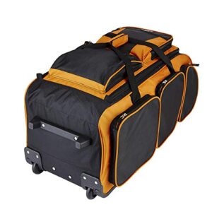 Travelers Club Xpedition 30 Inch Multi-Pocket Upright Rolling Duffel Bag, Burnt Orange, 30" Suitcase