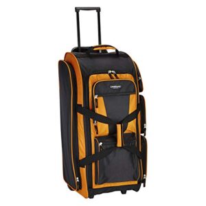 Travelers Club Xpedition 30 Inch Multi-Pocket Upright Rolling Duffel Bag, Burnt Orange, 30" Suitcase