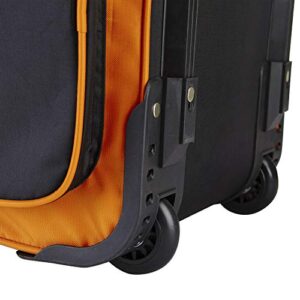 Travelers Club Xpedition 30 Inch Multi-Pocket Upright Rolling Duffel Bag, Burnt Orange, 30" Suitcase