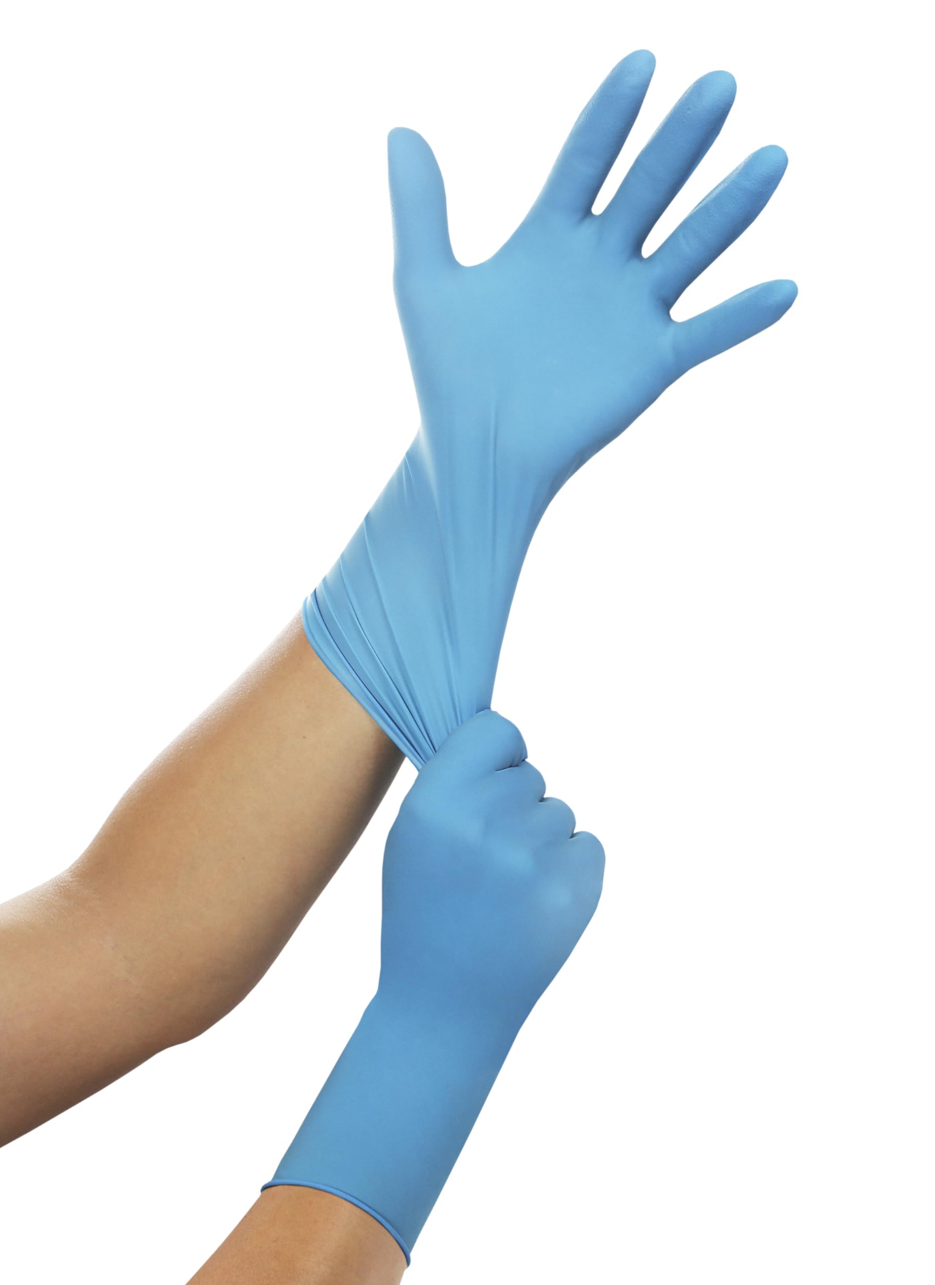 Microflex SafeGrip SG-375 Extra Thick Disposable Latex Gloves for Life Sciences, Automotive w/Textured Fingertips - XL, Blue (Box of 50)