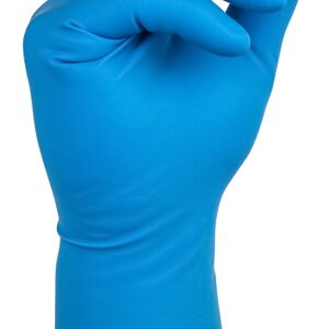 Microflex SafeGrip SG-375 Extra Thick Disposable Latex Gloves for Life Sciences, Automotive w/Textured Fingertips - XL, Blue (Box of 50)