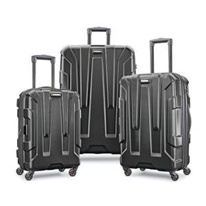 Samsonite Centric Hardside Expandable Luggage with Spinner Wheels, Black, Checked-Large 28-Inch