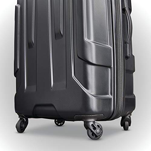 Samsonite Centric Hardside Expandable Luggage with Spinner Wheels, Black, Checked-Large 28-Inch