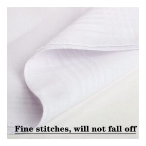 Men's Handkerchiefs 100% Soft Cotton White Hankie Hankerchieves