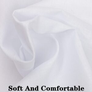 Men's Handkerchiefs 100% Soft Cotton White Hankie Hankerchieves