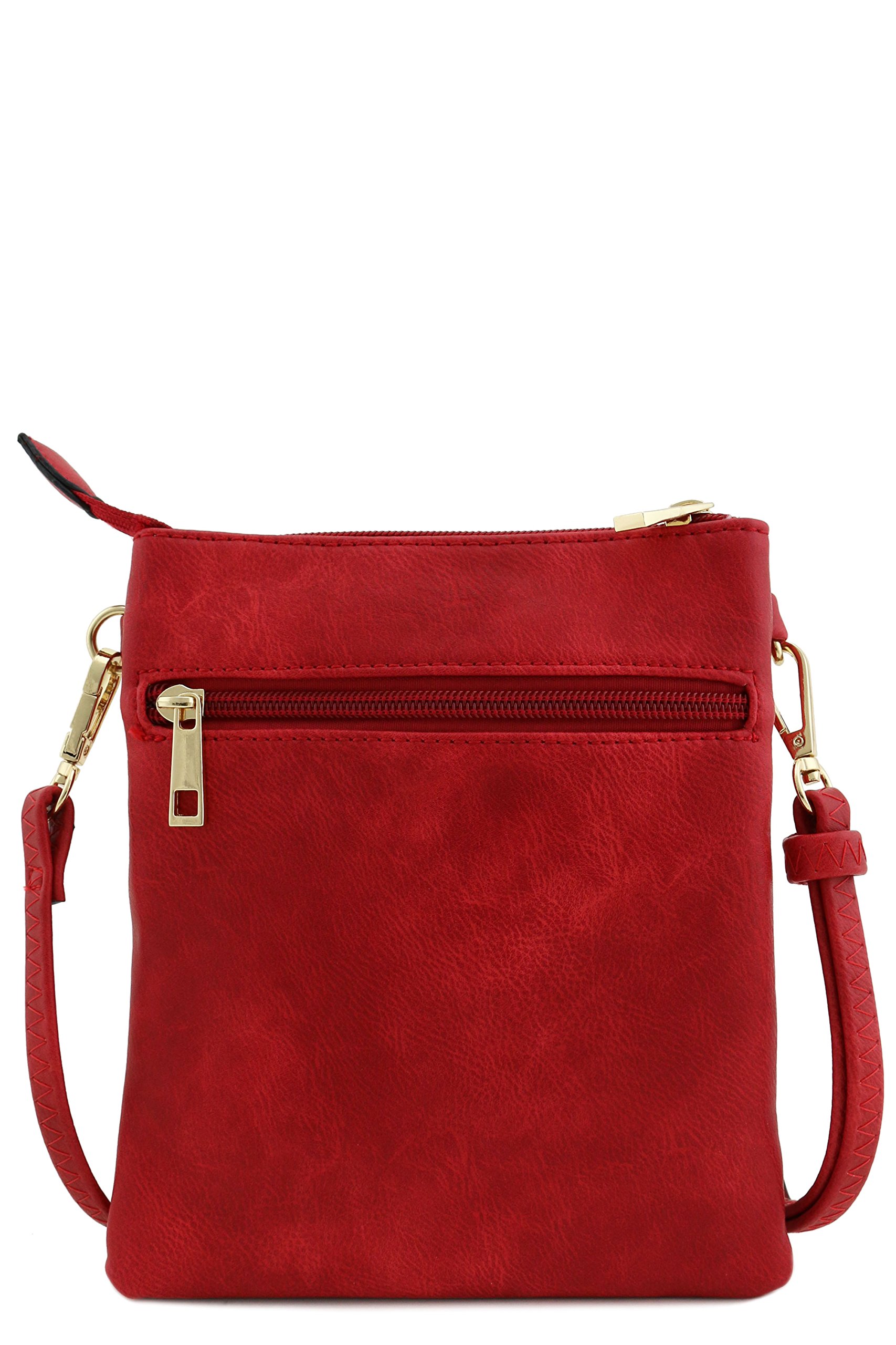 Functional Multi Pocket Crossbody Bag (Red)