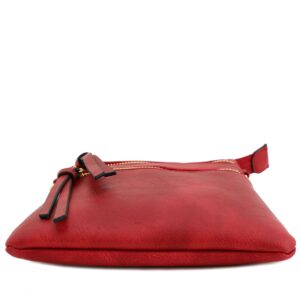 Functional Multi Pocket Crossbody Bag (Red)