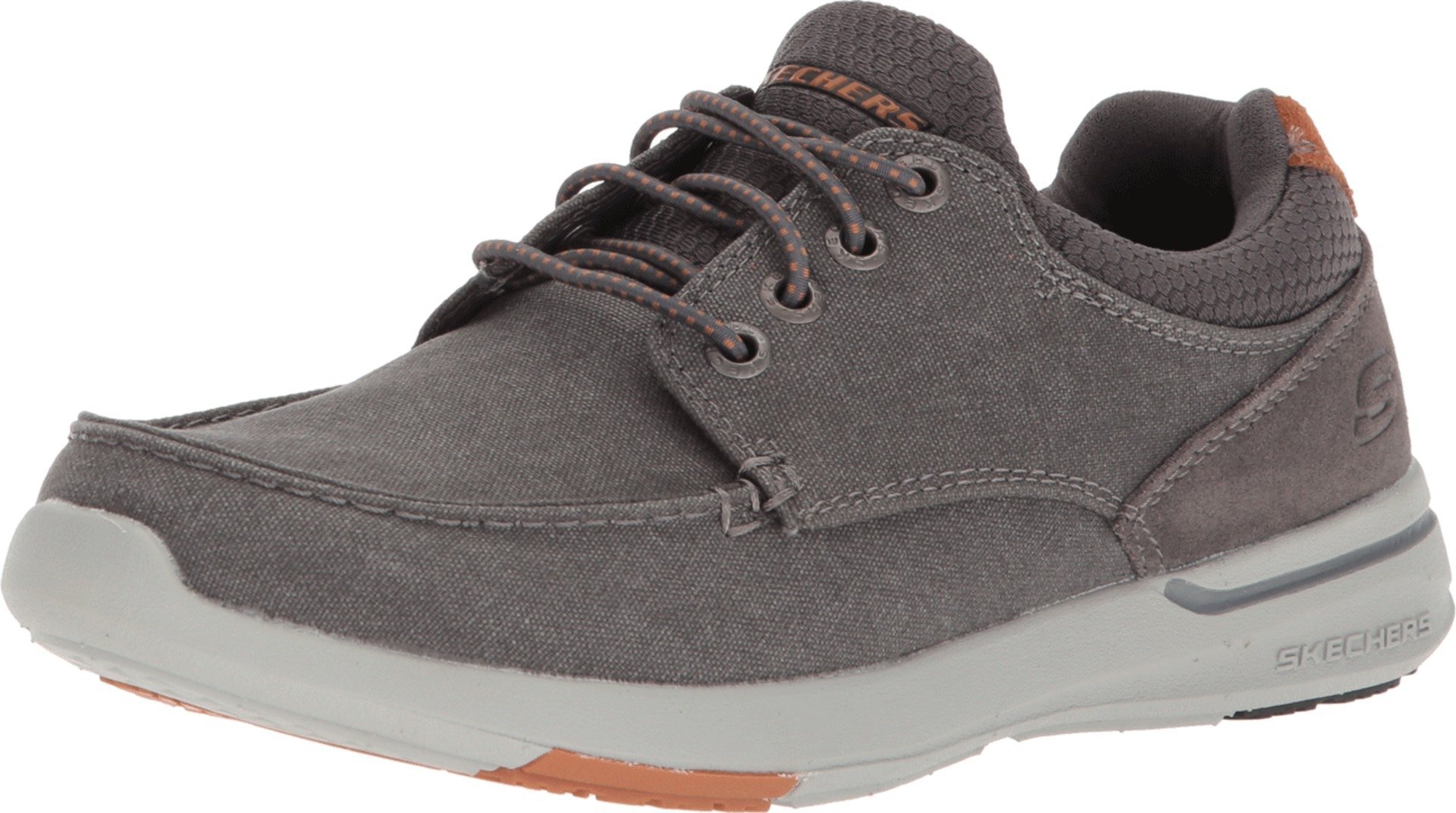 Skechers Men's Relaxed Fit-Elent-Mosen Boat Shoe,charcoal,11.5 M US