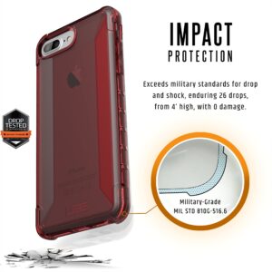 URBAN ARMOR GEAR UAG iPhone 8 Plus/iPhone 7 Plus/iPhone 6s Plus [5.5-inch screen] Plyo Feather-Light Rugged [Crimson] Military Drop Tested iPhone Case