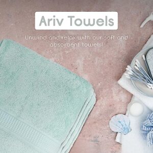 Ariv Towels 4-Piece Large Premium Bath Towels Set-Suitable for Sensitive Skin & Daily Use-Soft, Quick Drying & Highly Absorbent Towels for Bathroom, Gym, Hotel & Spa- 30" X 52"- Duck Egg