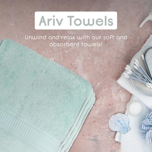 Ariv Towels 4-Piece Large Premium Bath Towels Set-Suitable for Sensitive Skin & Daily Use-Soft, Quick Drying & Highly Absorbent Towels for Bathroom, Gym, Hotel & Spa- 30" X 52"- Duck Egg