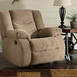 Signature Design by Ashley Tulen Modern Manual Pull Tab Rocker Recliner, Light Brown