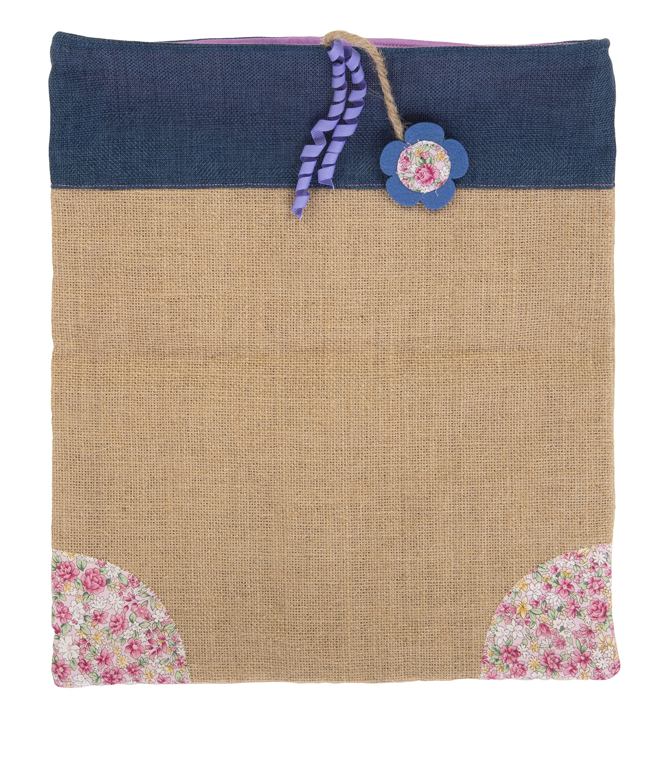 Petlinks Flower Sack Crinkle Hideout Cat Toy - Brown/Blue, One Size